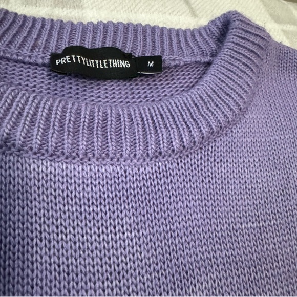 PRETTYLITTLETHING LILAC XMAS CHRISTMAS SWEATER size:M - Picture 9 of 12